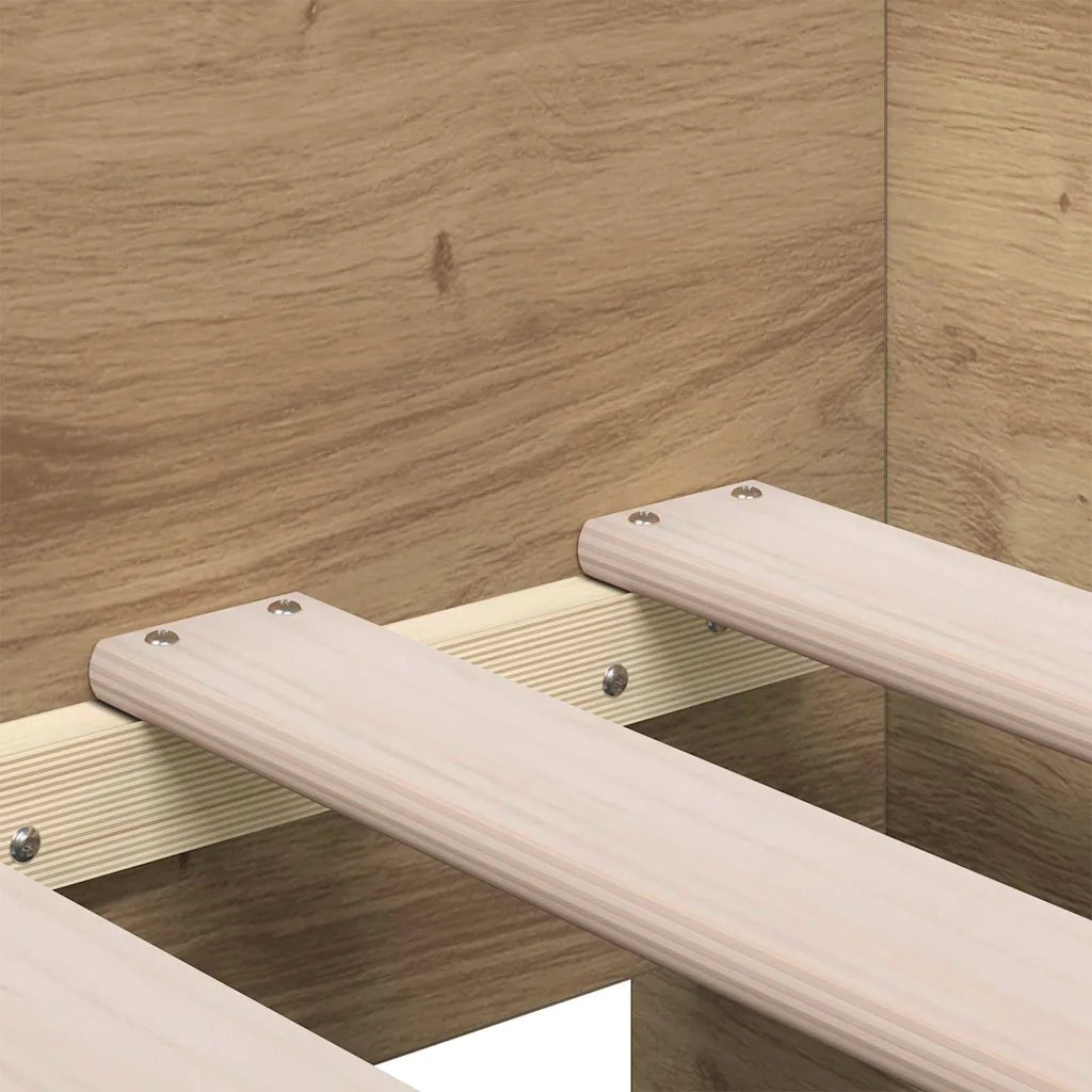 Letto singolo | Letto per adulti | Daybed Rovere artigianale 100 x 200 cm Legno multistrato