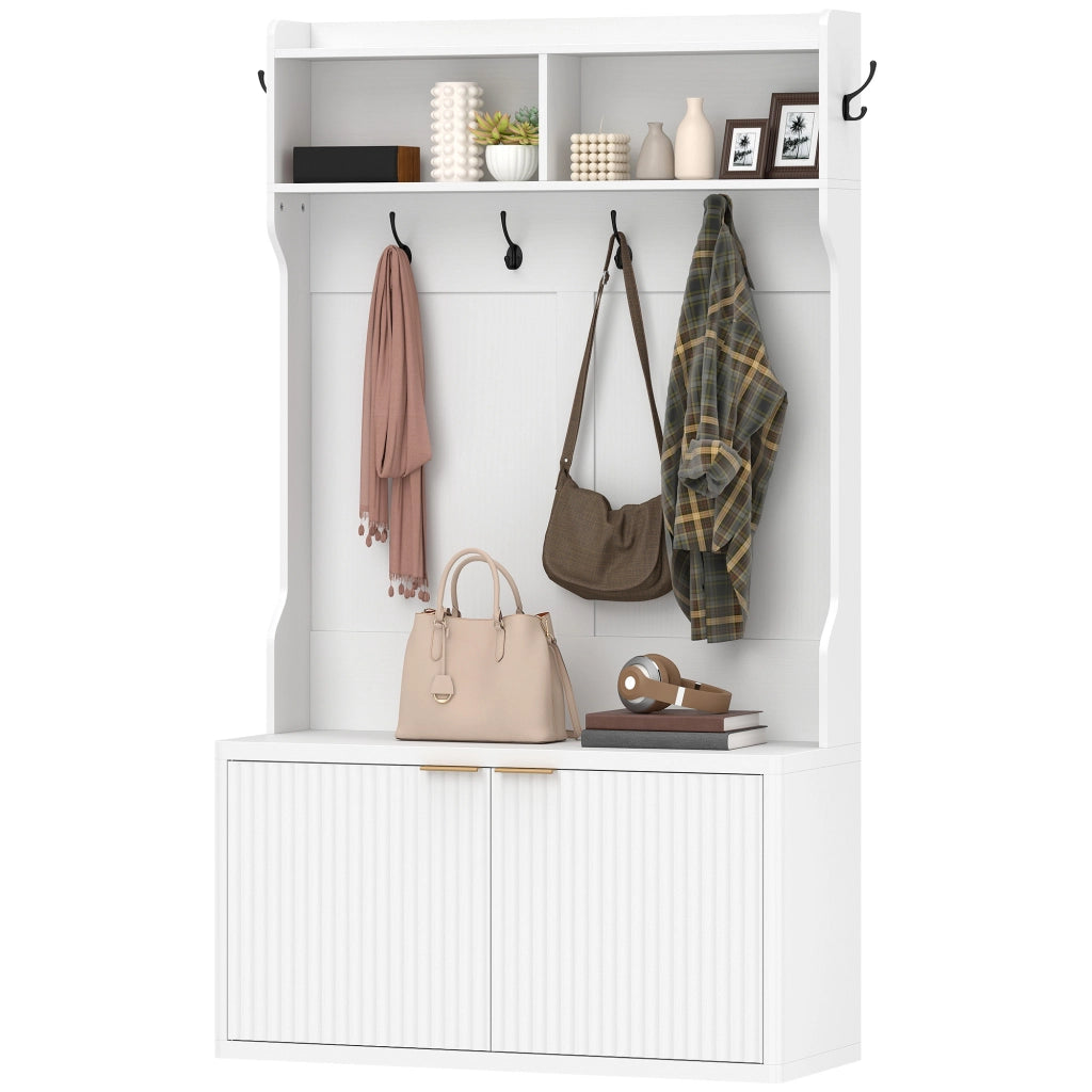 Appendiabiti con scaffale ¨C Minimal ¨C Bianco 100x38x172 cm