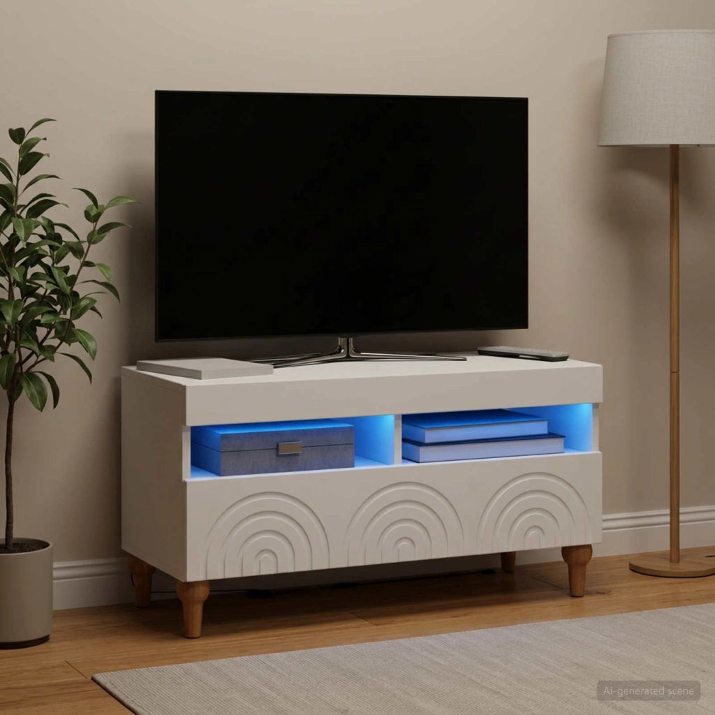 Mobile TV LED ALKMAAR 81 x 35 x 43 cm Bianco 896335