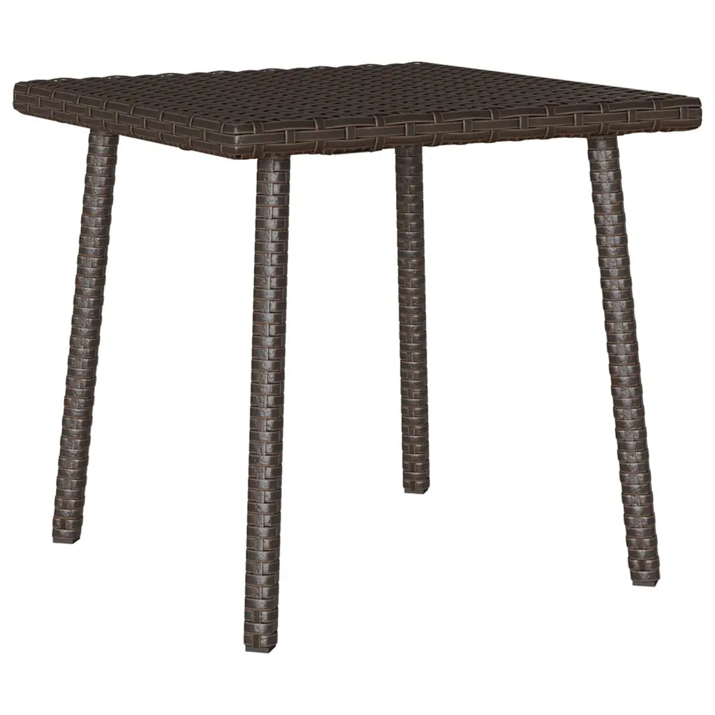 Tavolino-Tavolino da soggiorno-Tavolo Giardino Rettangolare Marrone 40x40x37 cm Polyrattan