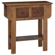 Table console bois de récupération mélangé 80x35x80 cm