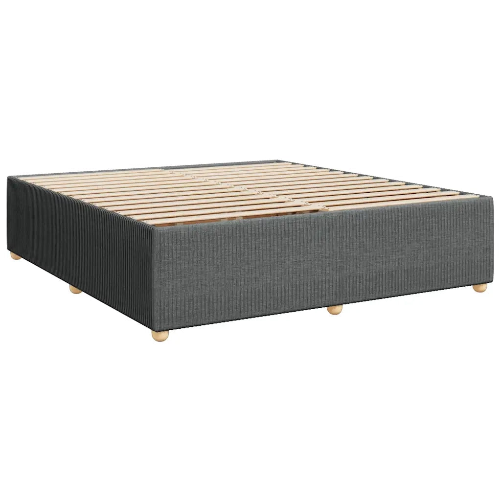 Letto matrimoniale | Letto per adulti | Giroletto senza Materasso Grigio Scuro 200x200 cm Tessuto