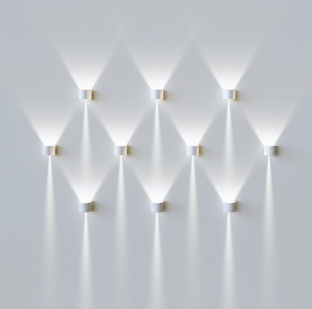 Lek SQ Wall - Applique a LED Quadrata 6,8W Fascio Regolabile 0-120° 2700K Nero Opaco IP54 per Interni ed Esterni - Beneito & Faure