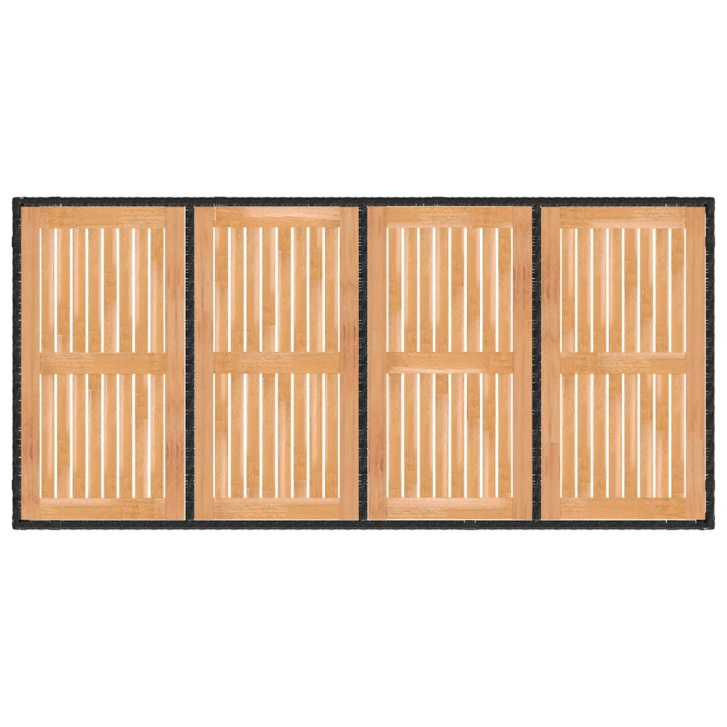 Set da pranzo per esterni 7 pz Nero 3422274