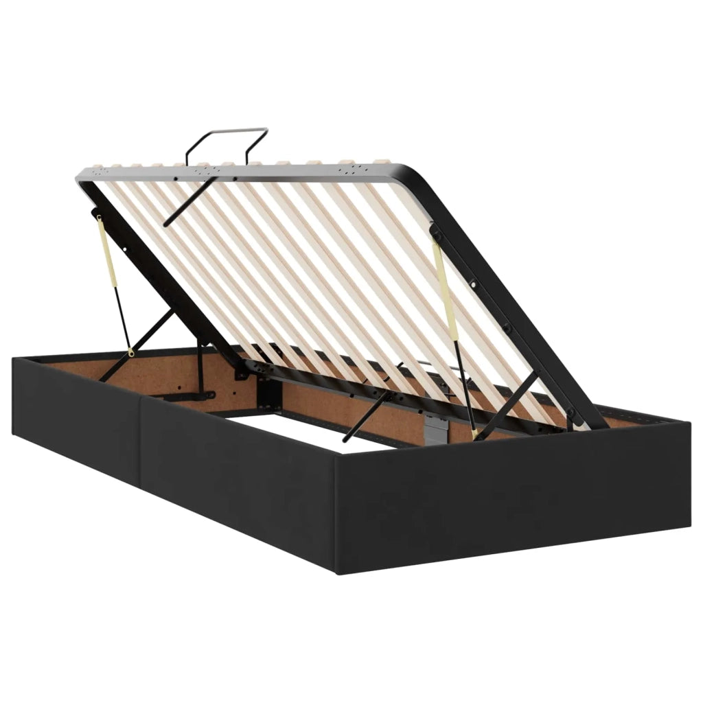 Letto con Contenitore con testiera Nero 200 x 200 cm Velluto 3459845