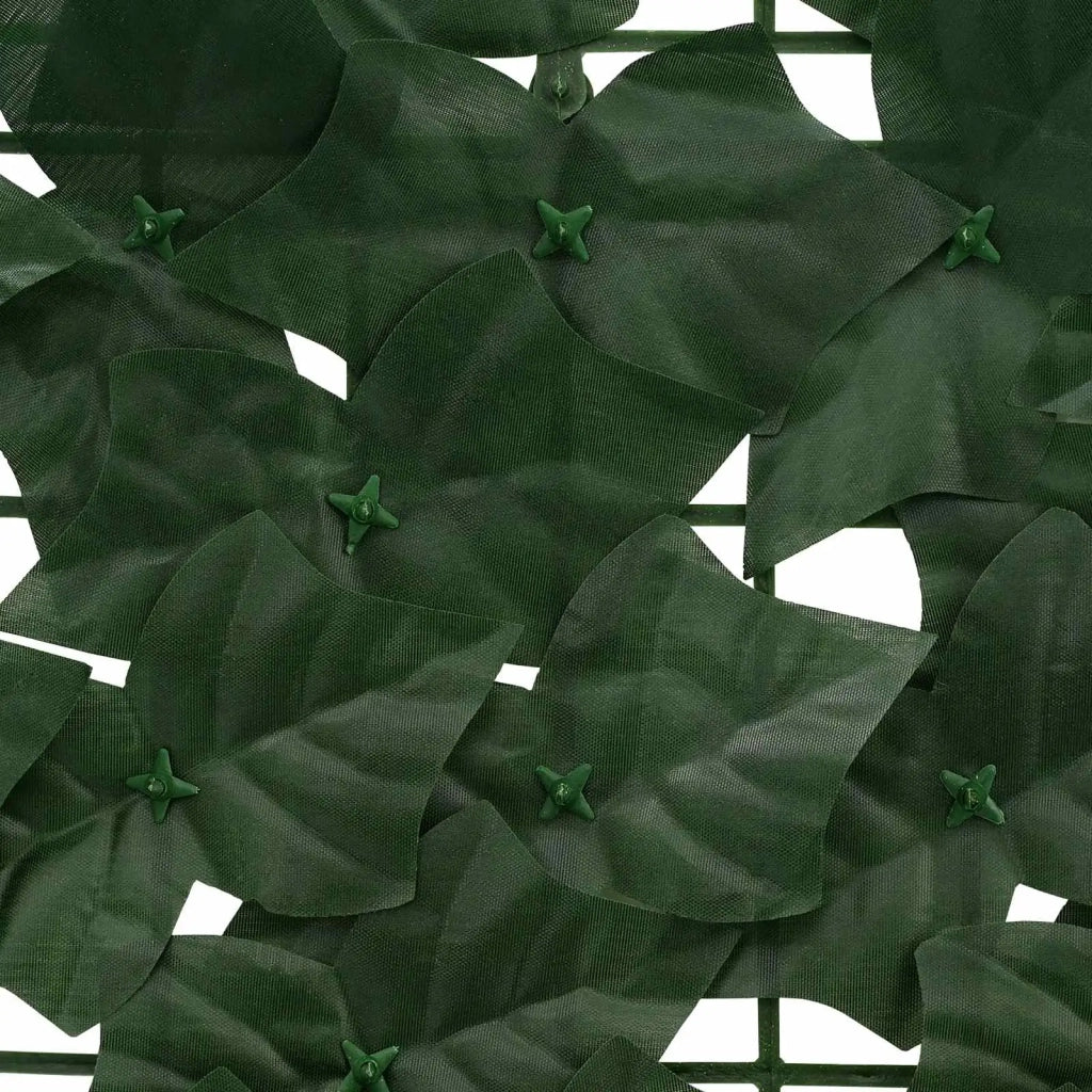 Paravento da Balcone | Schermo per balcone con foglie Verde Scuro 200 x 100 cm