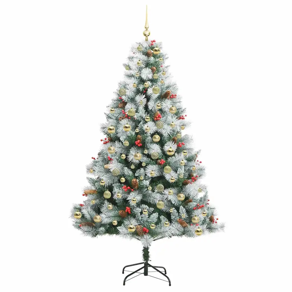 Albero di Natale artificiale Verde e bianco 210 cm 3395192