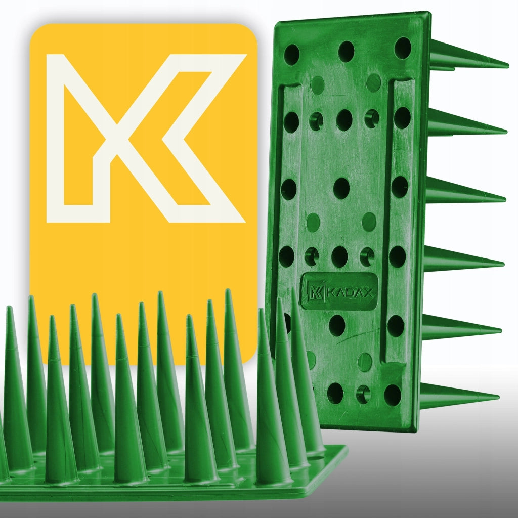 Punte anti-piccioni KADAX, 51 cm, in plastica densa e resistente, 48 pezzi