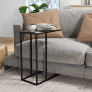 Tavolino a C 46x26x60 cm nero – per divano e letto