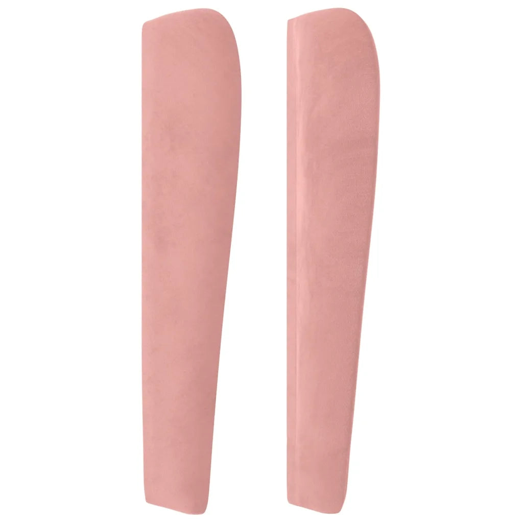 Testiera ad Orecchio Rosa 103x23x118/128 cm in Velluto 3117723