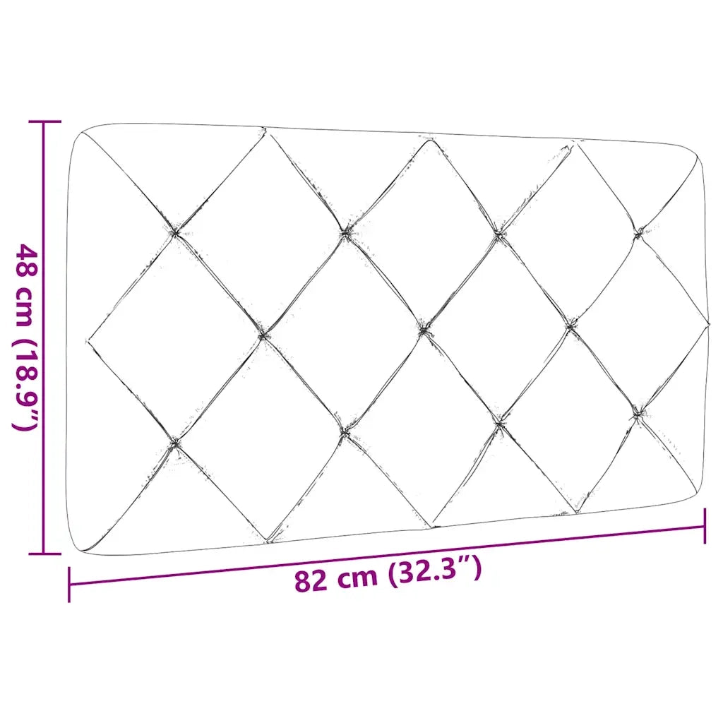 Coussin de tête de lit gris clair 80 cm tissu