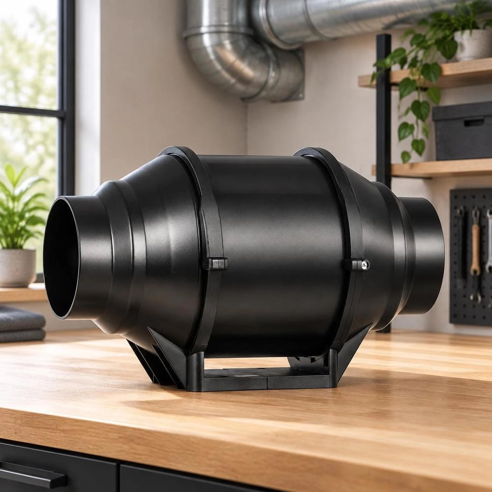 Inline Duct Fan, 304 Mm, Smoke Extraction, 200 CFM With Variable Speed Controller, Quiet Exhaust Fan With AC Motor For Cooling Boosters, Grow Tents, Hydroponics