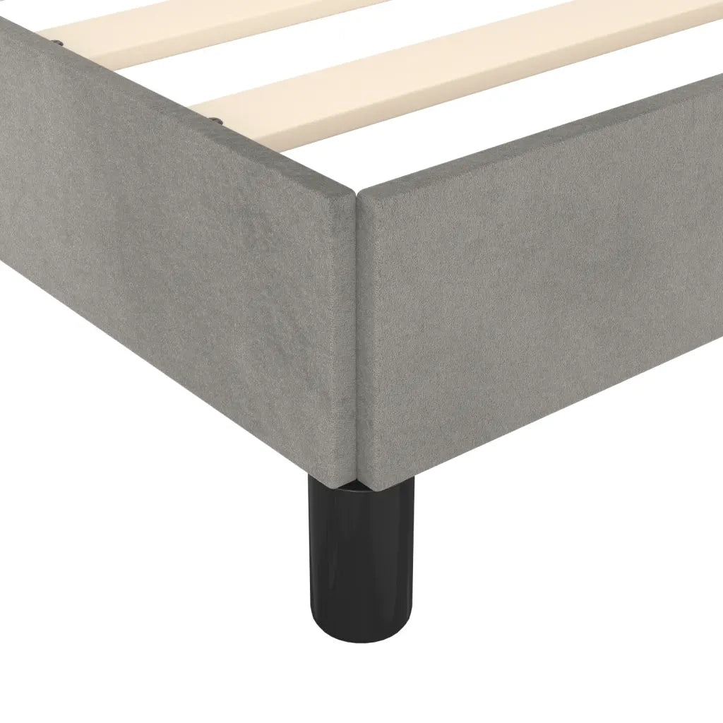 Giroletto senza Materasso Grigio Chiaro 140x190 cm Velluto 3125751