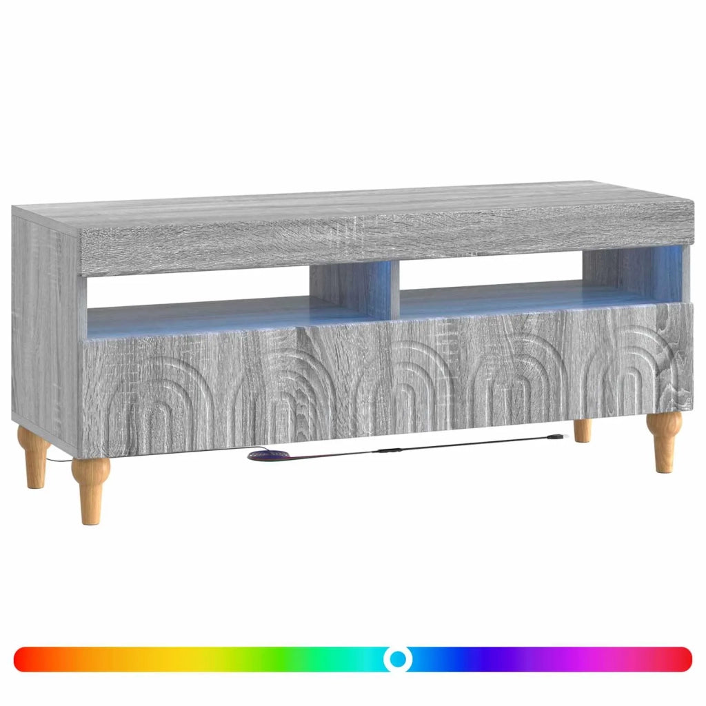 Mobile TV LED ALKMAAR 100 x 35 x 43 cm Sonoma grigio 896331