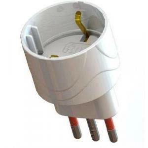 ADATTATORE SEMPLICE SCHUKO 10A ROSI 2P+T - prese 10 2P+T, Col. Nero - ROSI