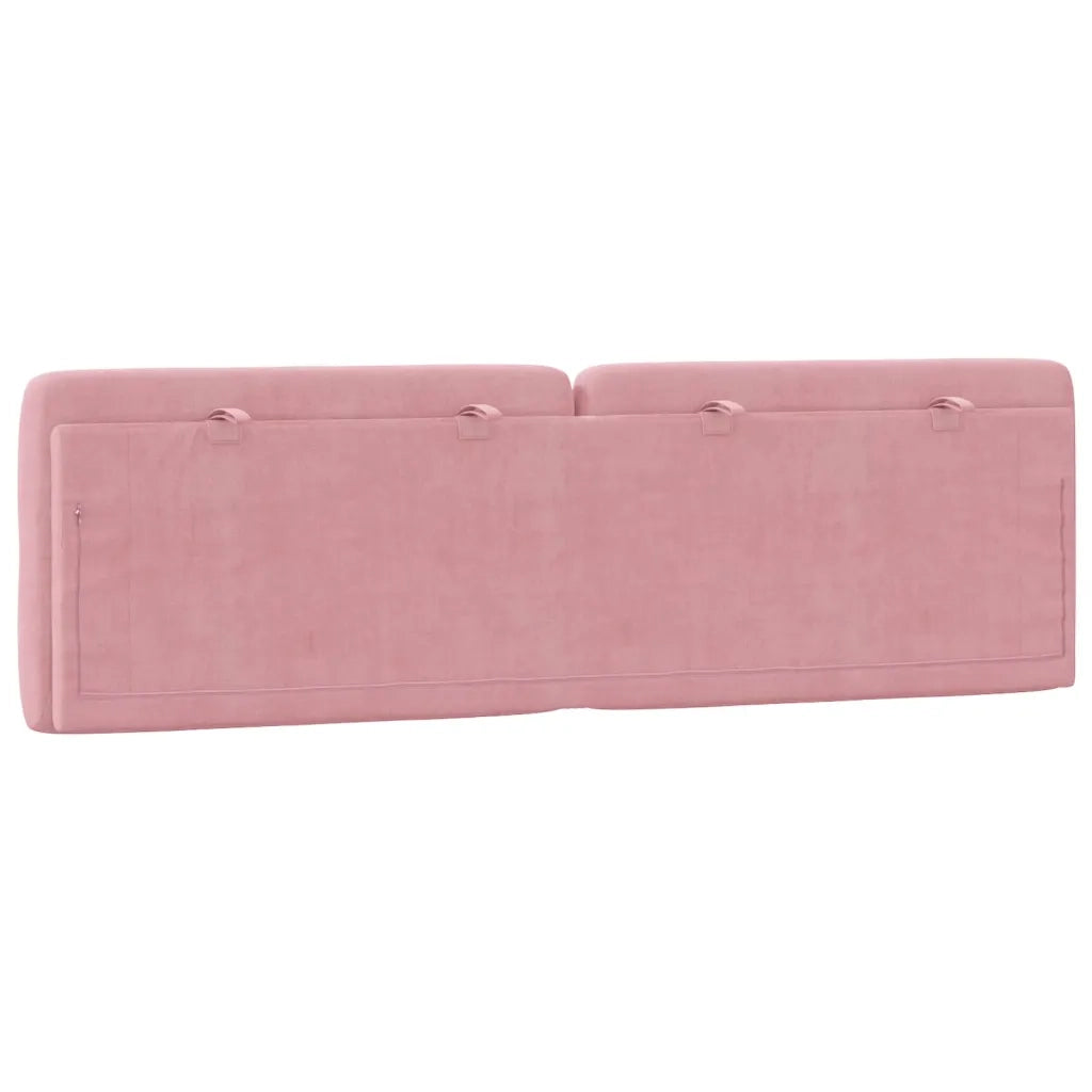 Coussin de tête de lit rose 160 cm velours