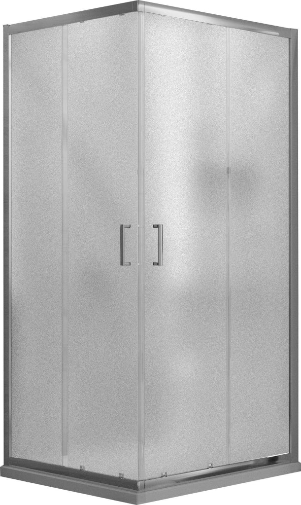 Box Doccia Angolare 75x120 cm 2 Ante Scorrevoli in Cristallo Opaco 6mm H185 Fosterberg Dragor