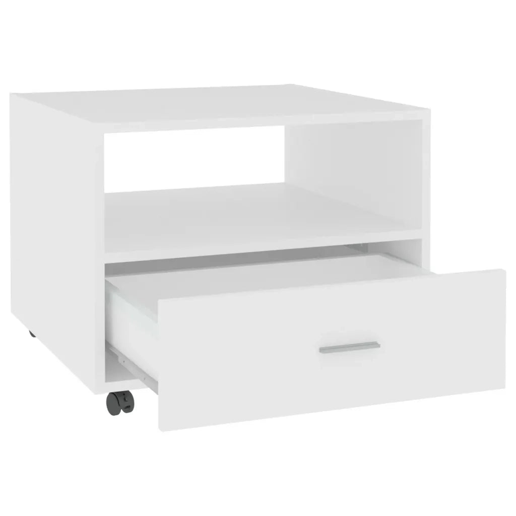 Tavolino da salotto | Tavolino da caff¨¨ | Tavolino da Soggiorno Bianco 55x55x40 cm in Legno Multistrato