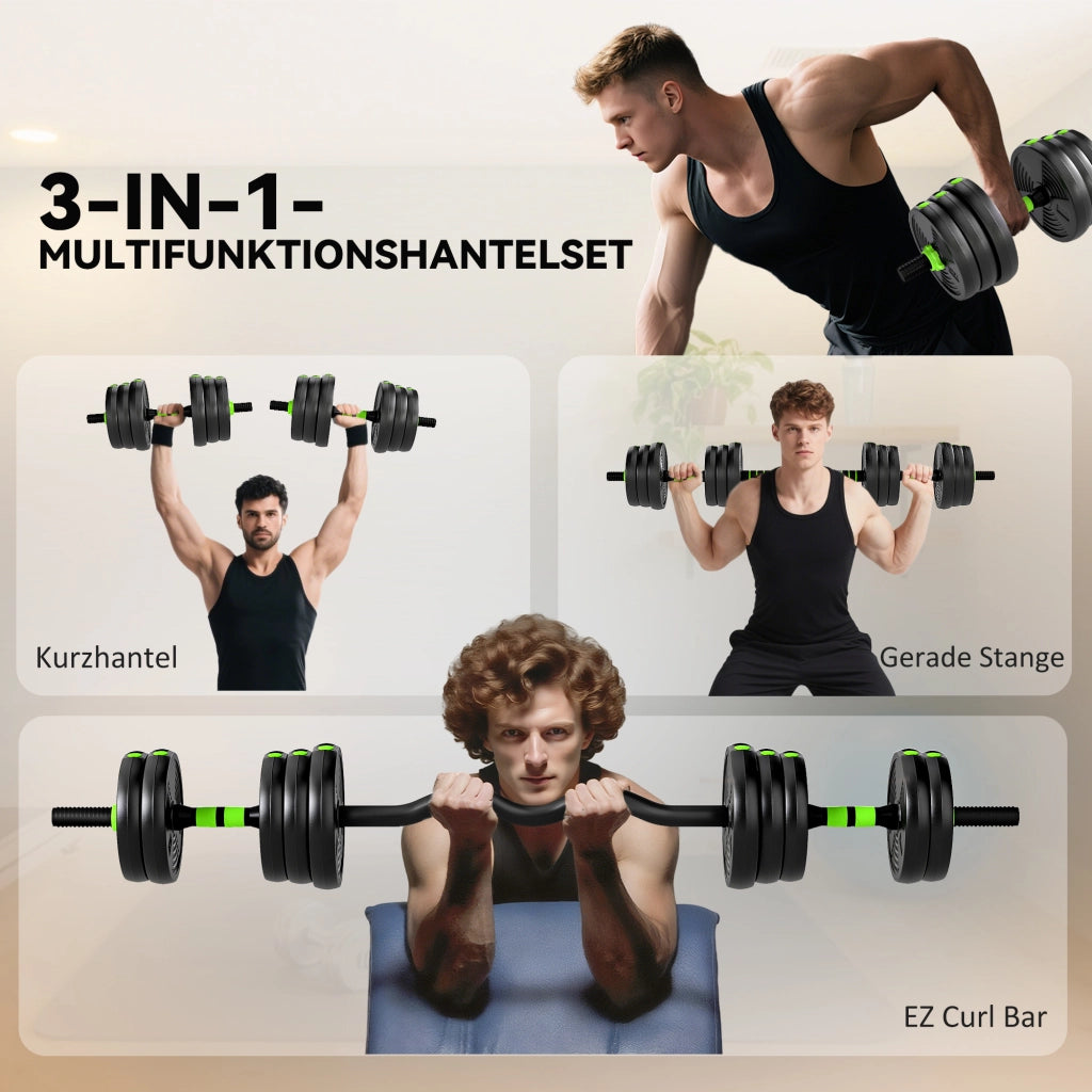 Set Hantel Regolabile 20 KG ¨C zephmum ¨C Nero