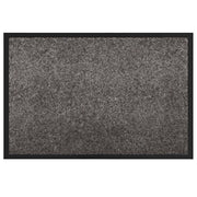 Tappetino da porta rettangolare moderno antiscivolo 60 x 40 x 1.2 cm in tessuto teddy grigio chiaro 02_0059004