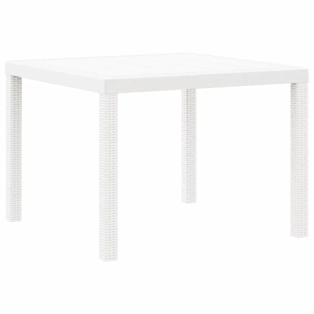 Tavolo da Giardino Bianco 100 x 100 x 73 cm polyrattan 871682