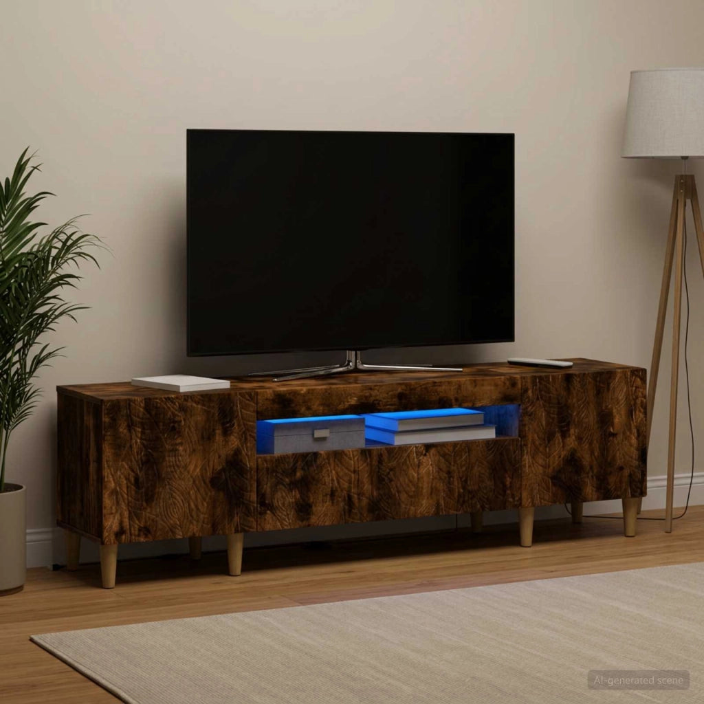 Mobile TV LED DELFT 153 x 35 x 43 cm Rovere Fumo 897130