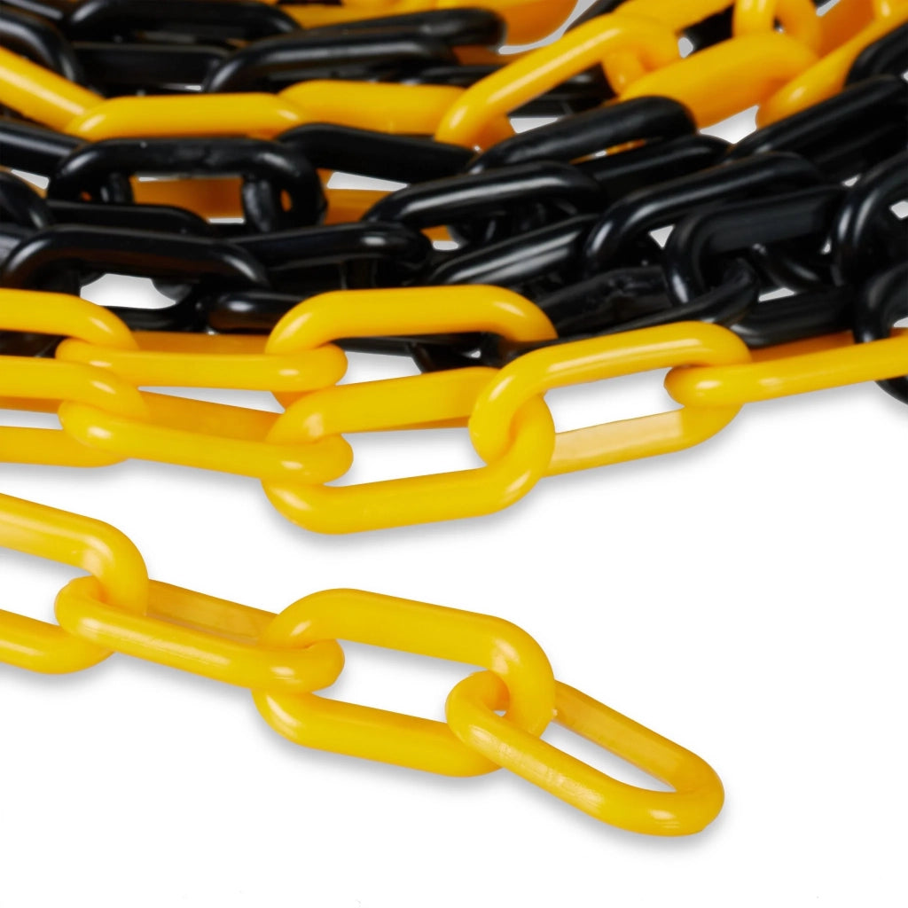 Catena di segnalazione delimitazione lunghezza 10 m o 20 m 3,5 x 2 cm visibilità ottimale in plastica gialla 13_0015483