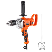 Trapano Miscelatore Elettrico 1100W 850 giri/min Mandrino 12,7 mm Impugnatura a D per Miscelazione Cemento e Foratura Fai da Te