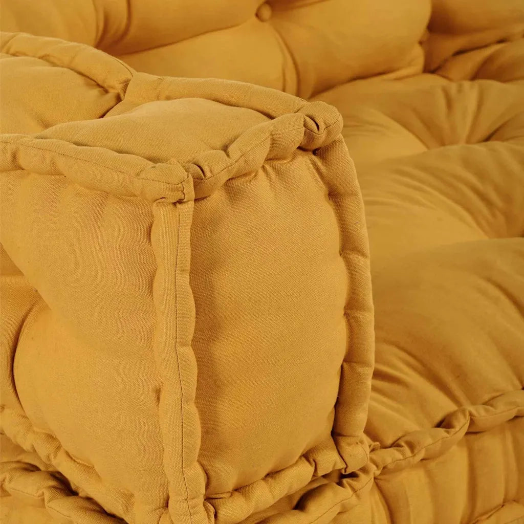 Cuscino per Divano Pallet 3 pz Tessuto Giallo 120 x 80 x 38 cm 4019092