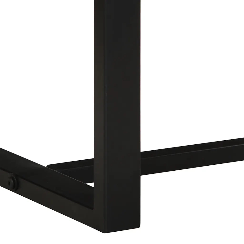 Panca-Sgabello 80x35x45 cm in Legno Massello di Mango Grezzo