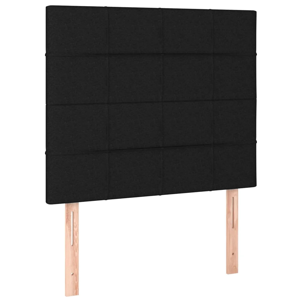 Testiera | Testata Nera 80x5x118/128 cm Tessuto