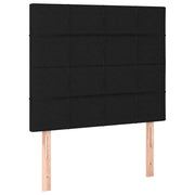 Testiera | Testata Nera 80x5x118/128 cm Tessuto