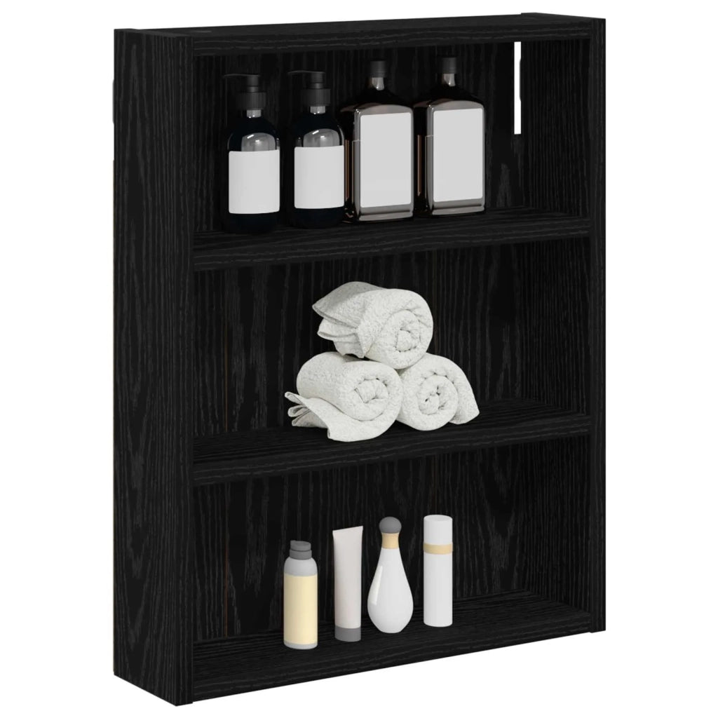 Armoire murale de salle de bain Chêne noir 40 x 10 x 50 cm