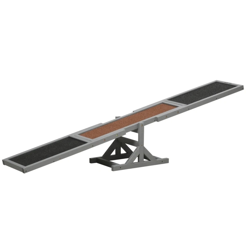 Desviae Bilanciere agility per cani in legno di pino grigio 180 × 30 × 30 cm per addestramento all'aperto