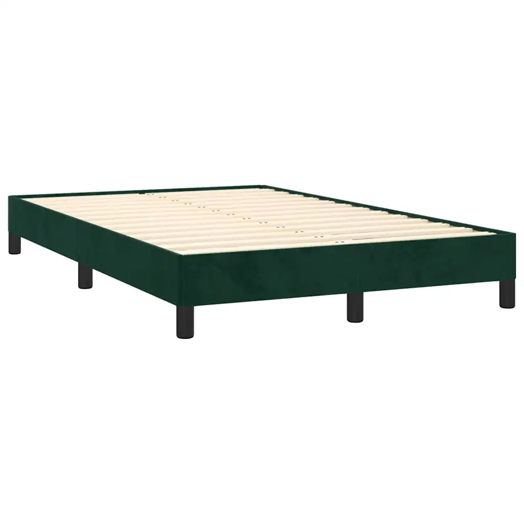 Giroletto a Molle con Materasso Verde Scuro 120x190 cm Velluto 3269840