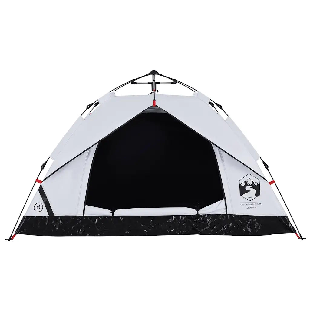 Tenda 3 Persone Bianca in Tessuto Oscurante a Rilascio Rapido
