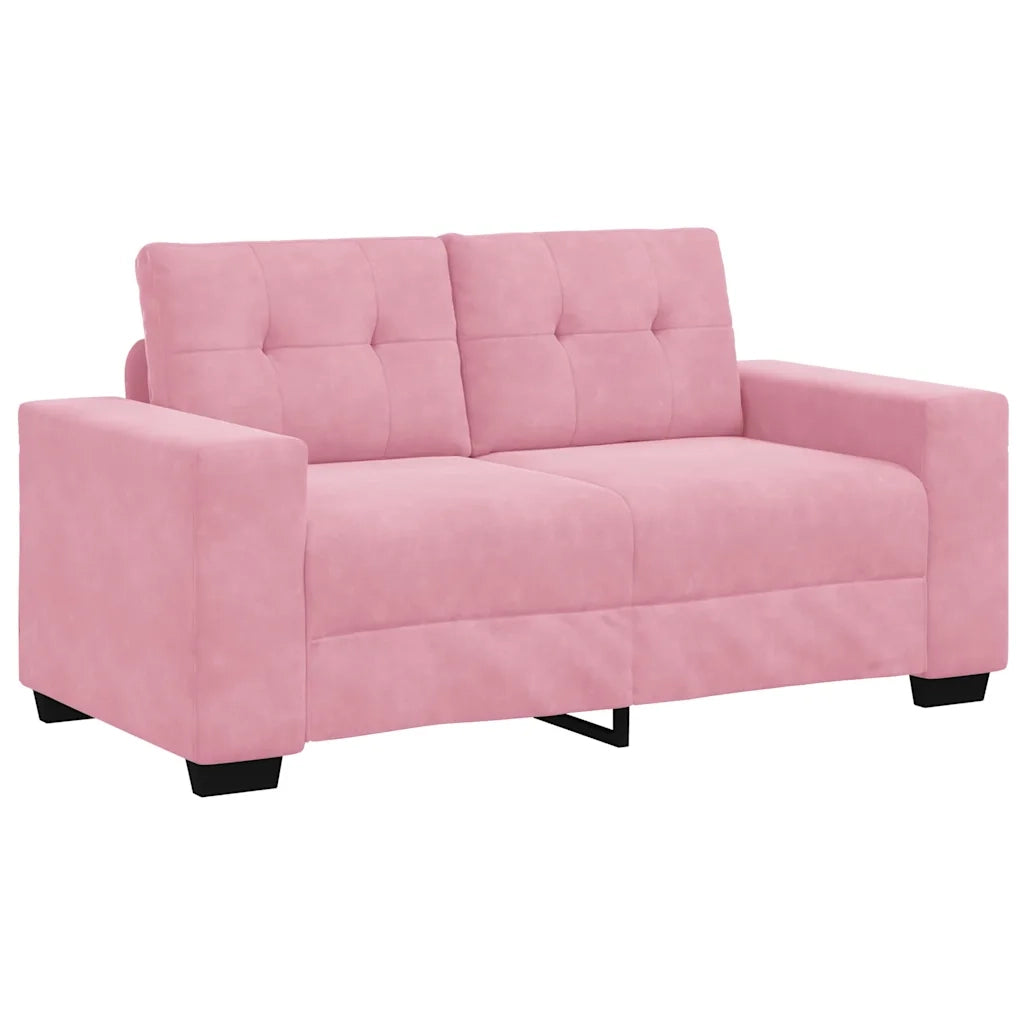 Divano 2 pz Rosa Velluto 3324724