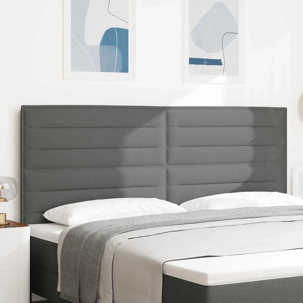 Testiera | Testata Grigio scuro 200 cm Tessuto