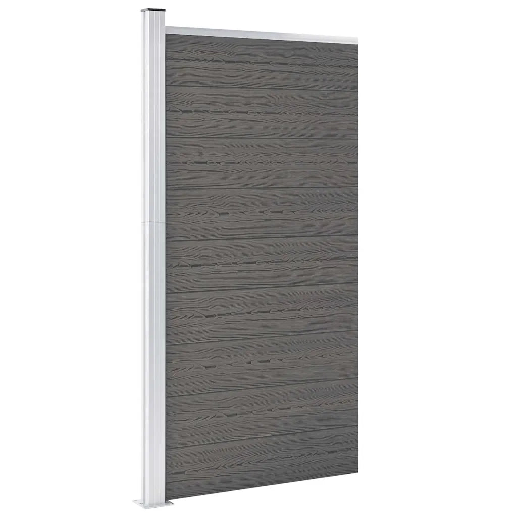 Pannello di Recinzione in WPC 95x186 cm Grigio 148978