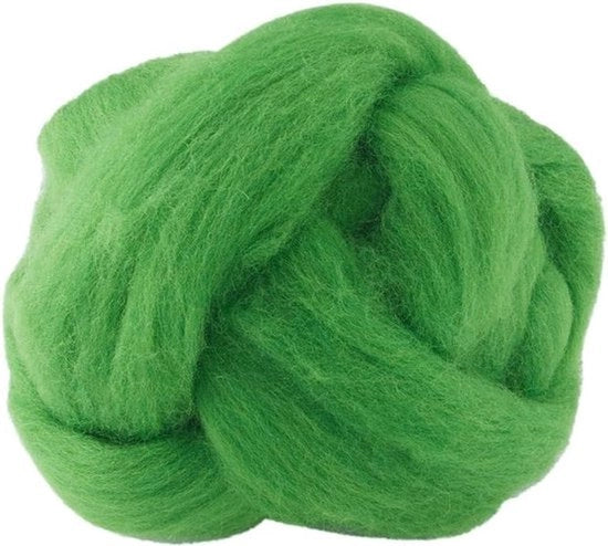 - 100g Filo a Spina di Vilt - Filato a Tinta Verde di Lana Merino Top Roving - Carda a Spina di Lana Vilt - Filato a Tinta Vilt Blend - Tessitura Spinning Weaving - Filato Chunky Materiale per Natale DIY Materiali Artigianato Manuale.