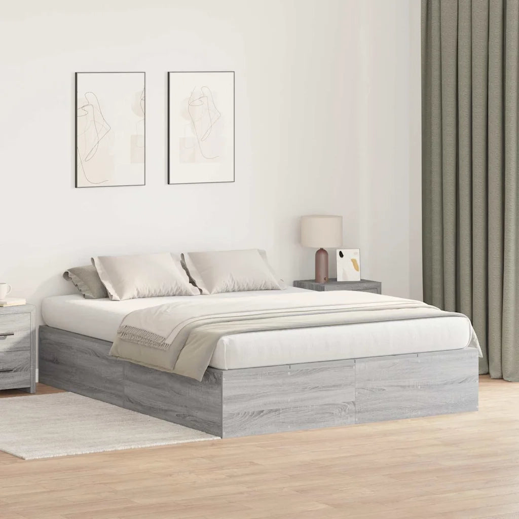 Struttura letto con contenitore Grigio Sonoma 140 x 200 cm 3335378