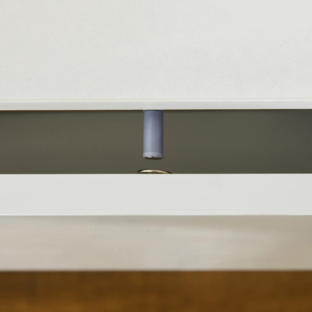 Comodino con luce LED e 2 cassetti ¨C Minimal ¨C Bianco 60x39x47