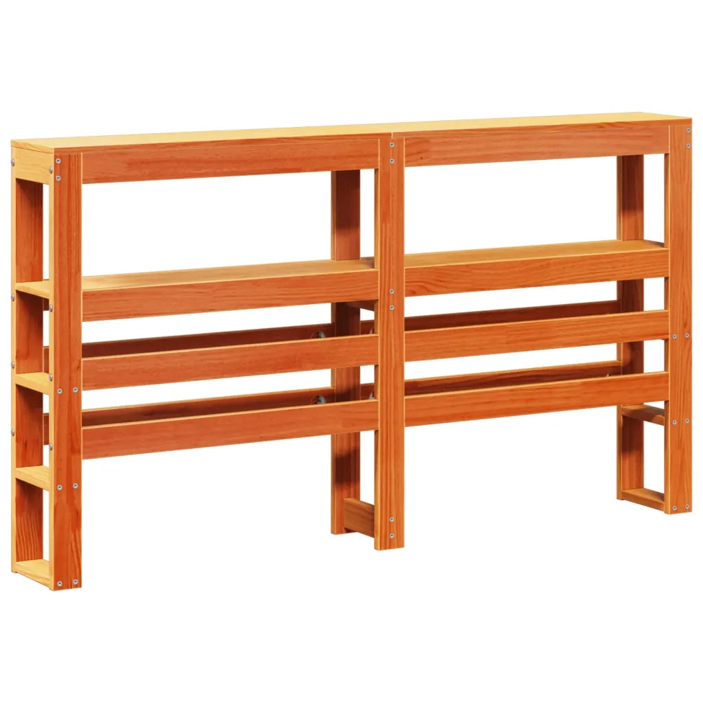 Letto senza Materasso-Struttura Letto Marrone Cera 120x200 cm in Legno di Pino 617304