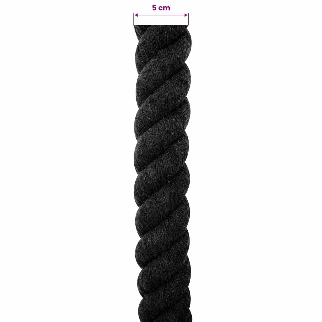 Corda di Cotone 50 mm 10 m Nero 100% Cotone 42011839