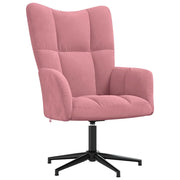 Poltrona | Sedia Relax Rosa in Velluto