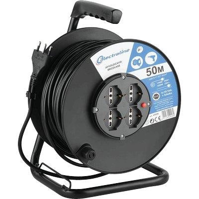 AVVOLGICAVO BRICOLAGE 49028 ELECTRALINE  2P+T 16A BIPASSO SCHUKO X4 n°XMMQ 3X15 MT 50