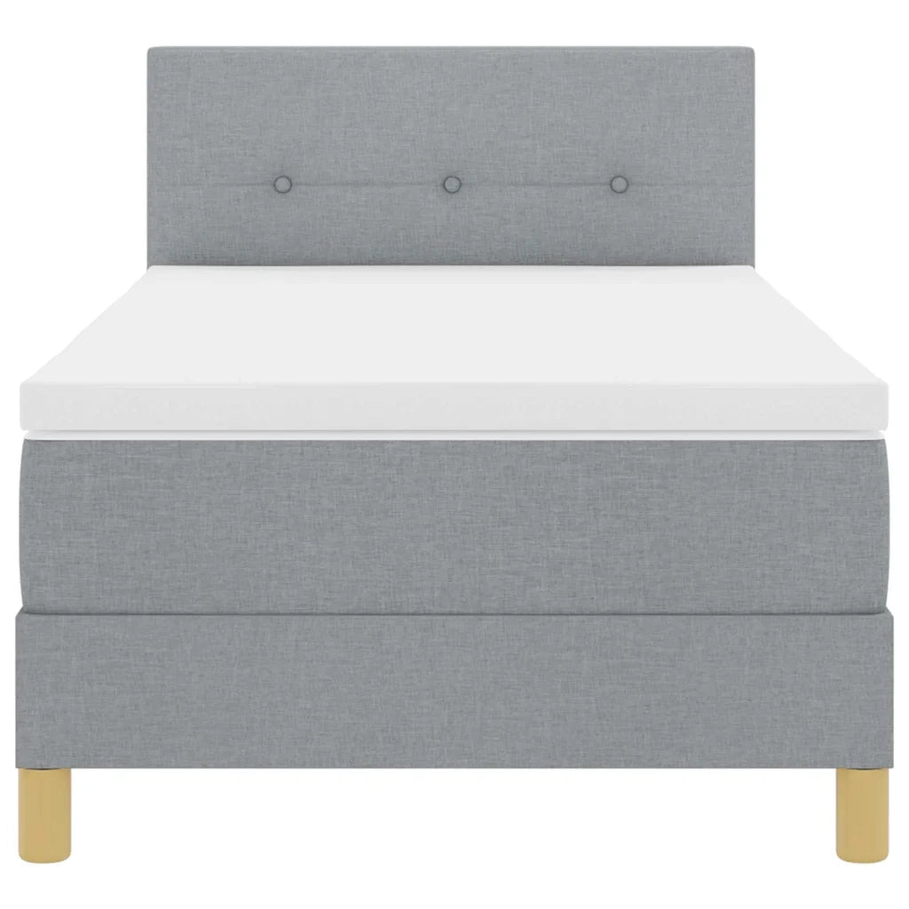 Letto a molle con cuscino Grigio chiaro 90 x 190 cm Tessuto 3338881