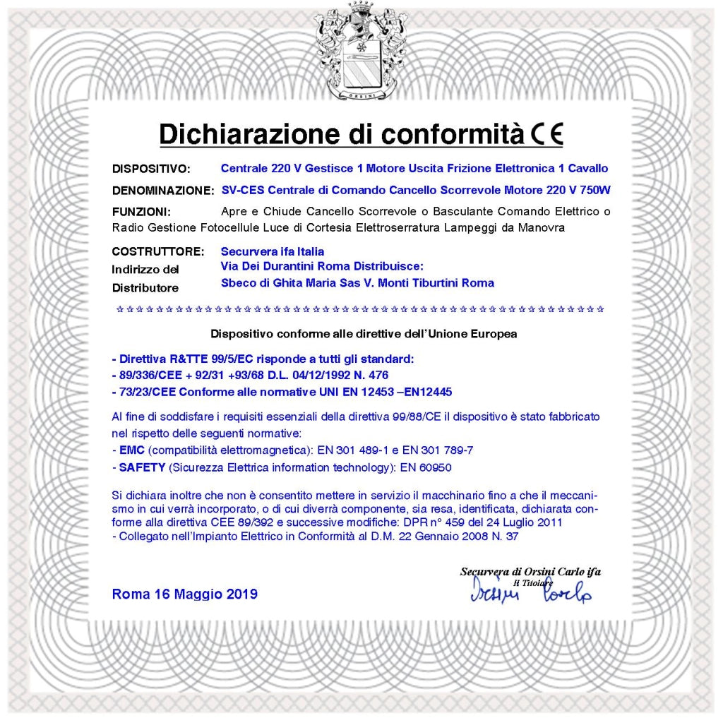 Centrale di Comando Cancello Scorrevole e Basculante 230 V 550 W Gestione Fine Corsa Luce di Cortesia Vista dei Movimenti da Lampeggi Differenziati Frizione Elettronica Rallentamenti Cartello Monitore