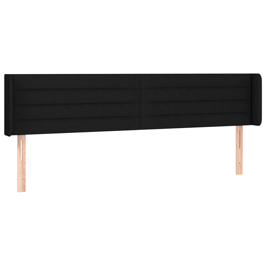 Testiera a LED-Testata con LED Nera 183x16x78/88 cm in Tessuto 835399