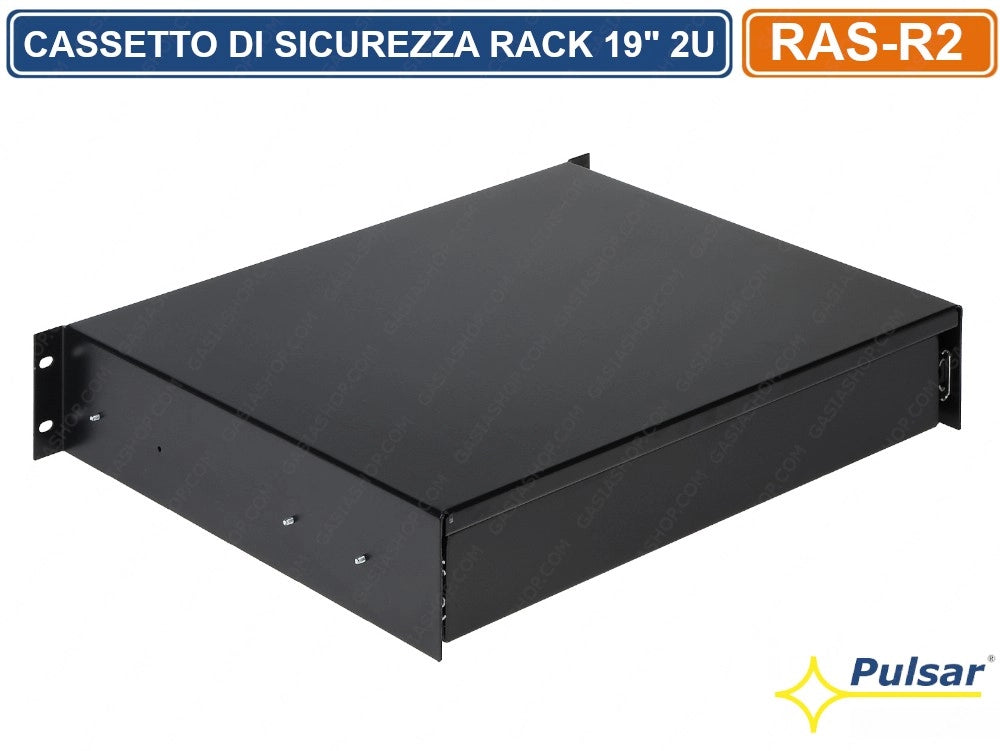CASSETTO ALLOGGIAMENTO DI SICUREZZA PER ARMADIO RACK 19" 2U